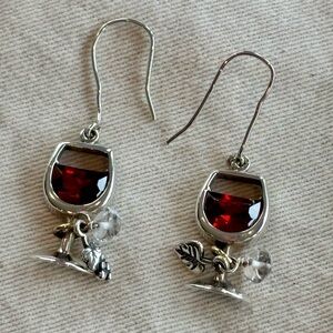 Silpada W1932 925 Sterling Silver Wine Glass Earrings